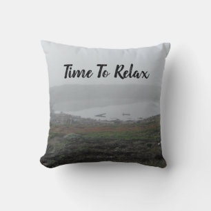 Coussin Temps de se détendre Foggy Paysage Photo Matin Fog