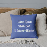 Coussin Temps Passé Avec Chat Citation Personnalisée Moyen<br><div class="desc">Améliorez votre espace avec le "Temps passé avec le chat Cat Citation Personnalisée Animaux de compagnie Moyen Oreiller bleu." Adapté pour les amoureux des animaux de compagnie, cet oreiller allie un sentiment personnel et un design élégant. Parfait pour se détendre et réfléchir sur les moments chéris avec votre ami furry....</div>