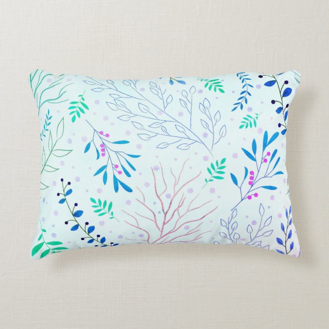 Coussin tendance bleu Accent (Devant)