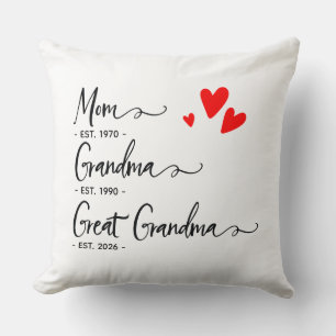 Coussin Tendance Couvre-personnalisé Année Maman Grand-mèr