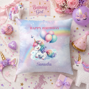 Coussin Tendance Licorne Magique Jour Fille Anniversaire C