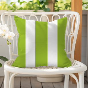 Coussin Tendance Lime Green Cabana Blanc Trappes