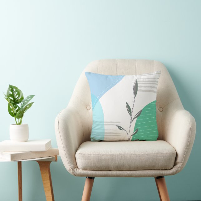 Coussin Tendance moderne élégant chic botanique (Chaise)