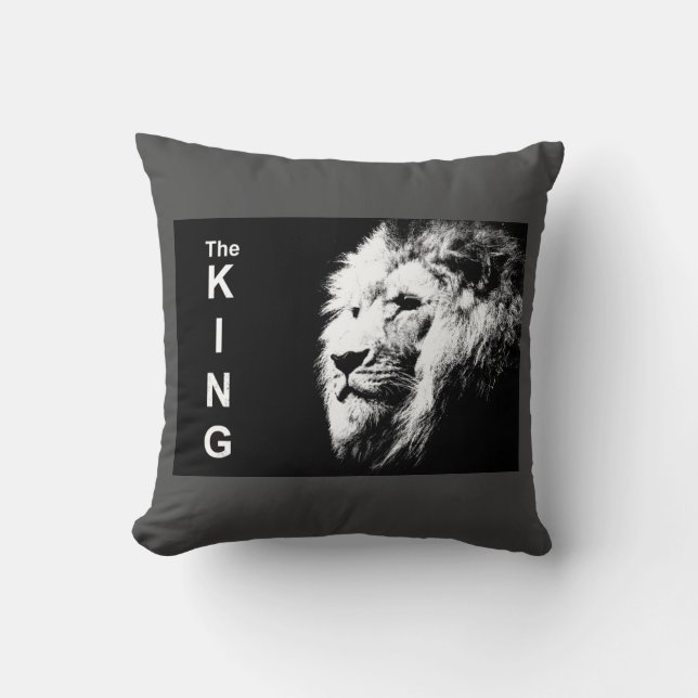 Coussin Tendance moderne Pop Art Lion Head Élégant Modèle (Recto)