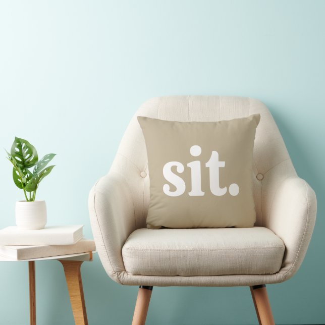 Coussin Tendance Pale Khaki Personnalisable Jeu d'oreiller (Chaise)