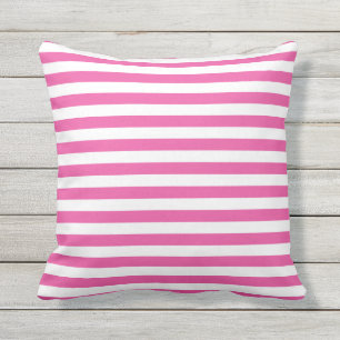 Coussin Tendance Rose Chaud Et Blanc Gratté   