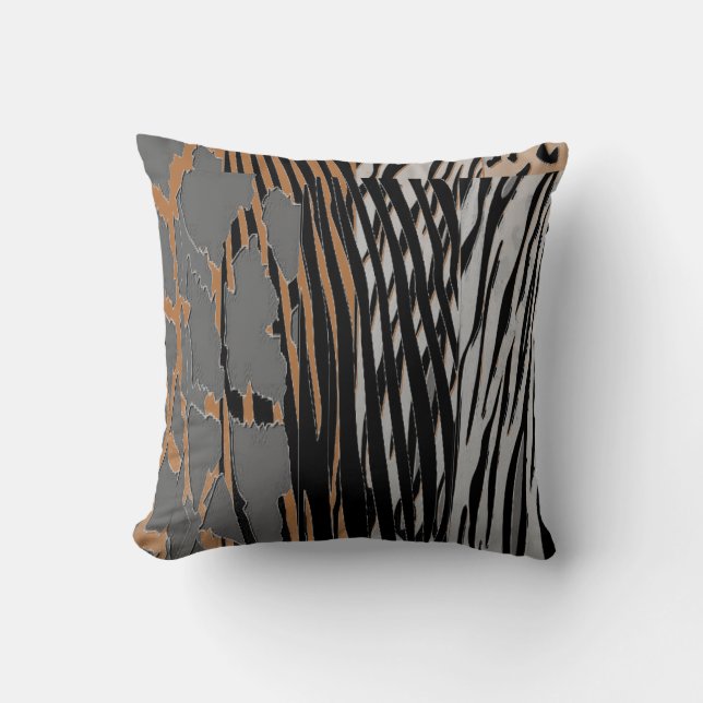 Coussin Tendance Rustique Animal imprimé Zebra Stripe Cous (Recto)