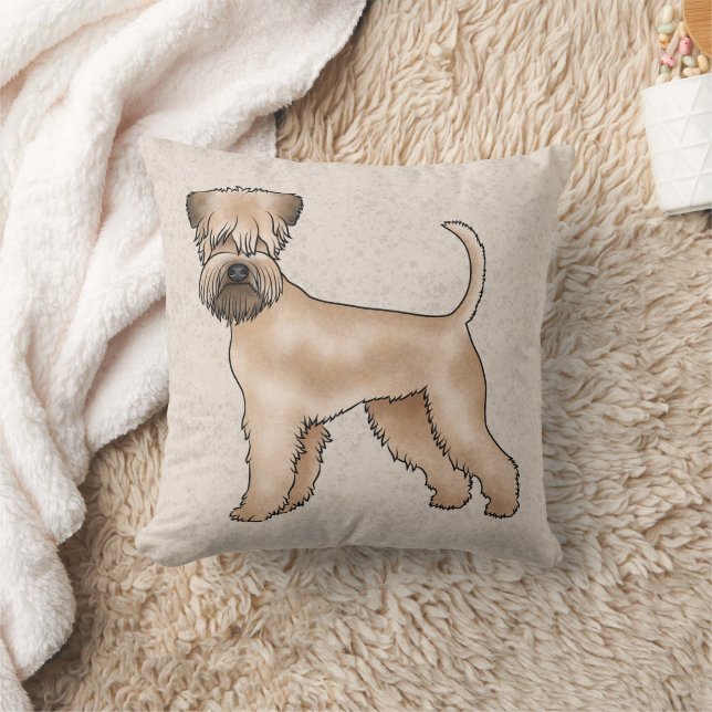 Coussin Tender Soft-Coated Wheaten Terrier sur fond beige (Couverture)