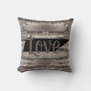 Coussin TENNESSE rustique AMOUR en écriture