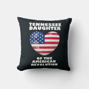 Coussin TENNESSEE Fille de la Révolution Américaine DAR Fi