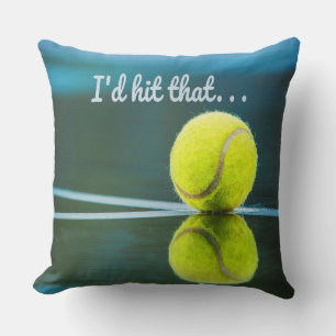 Coussin Tennis-ball je frappais ce cadeau drôle