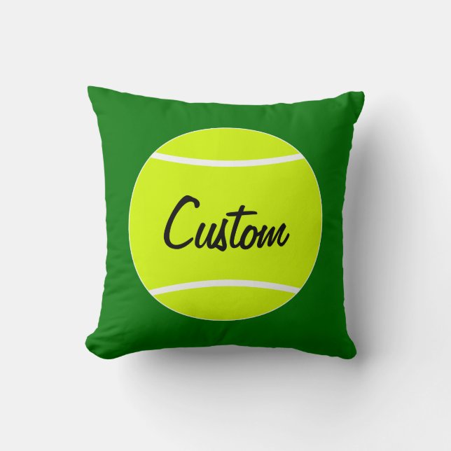 Coussin Tennis Ball Personnalisé Texte & Couleur Jeu d'Ore (Recto)