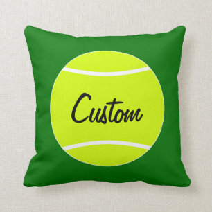 Coussin Tennis Ball Personnalisé Texte & Couleur Jeu d'Ore