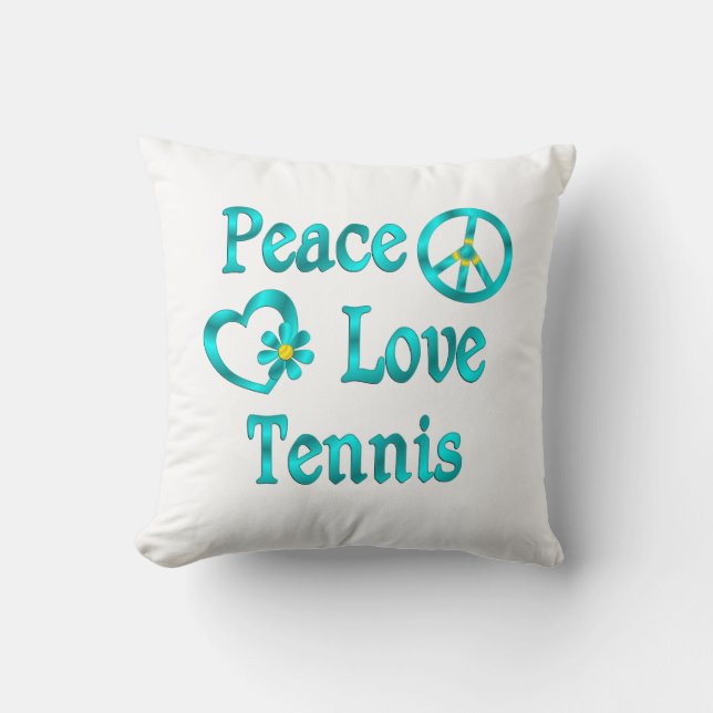 Coussin Tennis d'amour de paix (Recto)