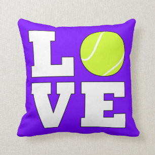 Coussin Tennis Love Carré Jeu d'oreiller
