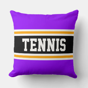 Coussin TENNIS Sporty Violet Violet Noir Brillant