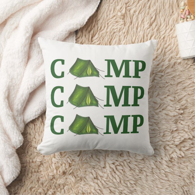 Coussin Tente CAMP Vert Camping été Randonnée en plein air (Couverture)