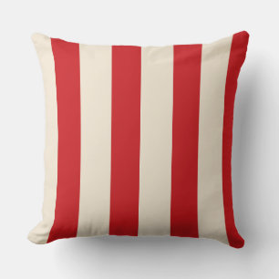 Coussin Tente de cirque vintage classique rayures rouges e
