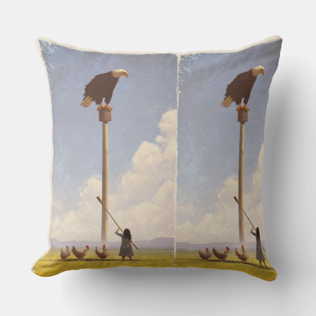 Coussin Tenue dans le ciel ouvert (Recto)