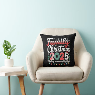 Coussin Tenue de Noël assortie pour la famille 2025 Squad