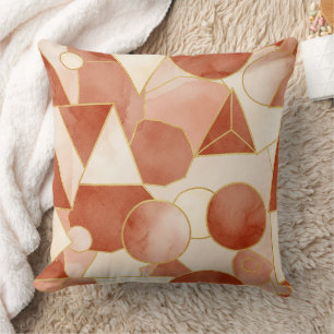 Coussin Terracotta Géométrique - Mosaïque d'art en ligne d