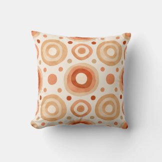 Coussin Terracotta Moderne Géométrique Bohème de Milieu de