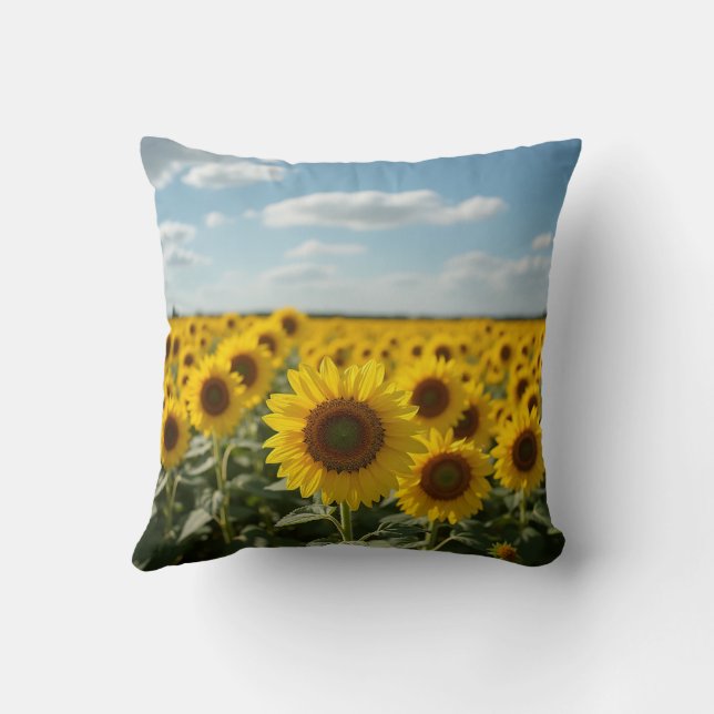 Coussin terrain de tournesol (Verso)