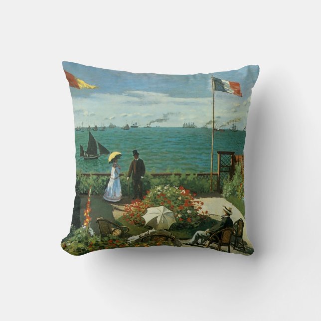 Coussin Terrasse au bord de la mer de Claude Monet (Recto)