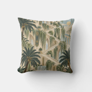 Coussin Terrasses de palmiers et arches de jardin suspendu