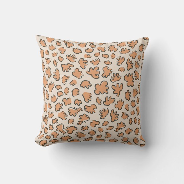 Coussin Terrazzo biologique et rayure de maison de campagn (Recto)