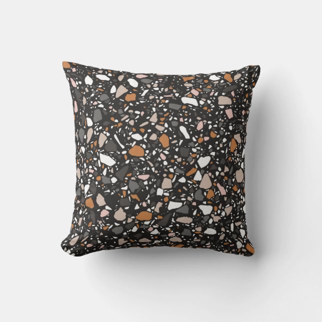 Coussin Terrazzo sol motif sans soudure dans les couleurs  (Recto)