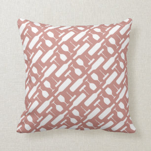 Coussin Terre cuite en verre de motif de tire-bouchon de