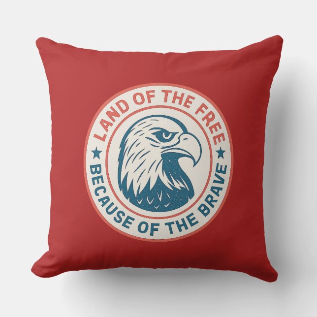 Coussin Terre de l'Aigle Libre (Recto)