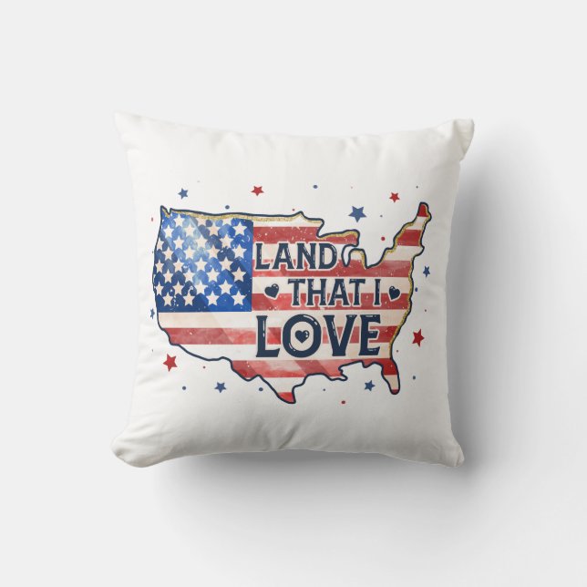 Coussin Terre de libres grâce aux braves (Recto)