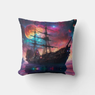 Coussin Terre de vaisseau spatial pirate sur une autre pla