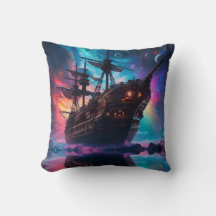 Coussin Terre de vaisseau spatial pirate sur une autre pla