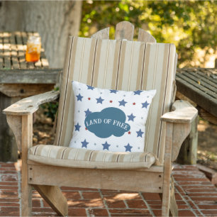 Coussin Terre Des Etoiles Rouges Et Bleues Gratuites Motif