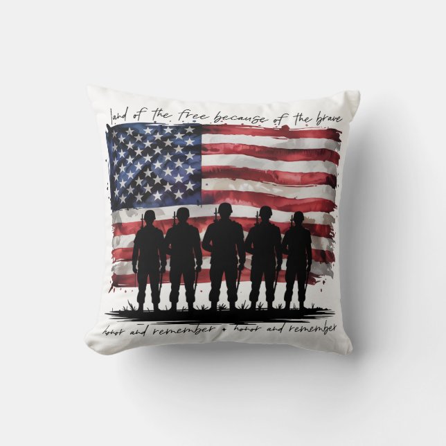 Coussin Terre des Libres à cause des Braves (Recto)
