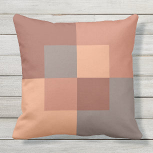 Coussin Terre géométrique Sienne Terracotta Brun Chaud