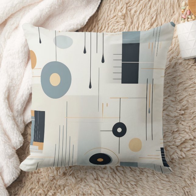 Coussin Terre Moderne Abstraite Géométrique Neutre (2) (Couverture)