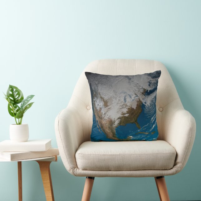 Coussin Terre Pleine Avec Des Nuages Simulés Sur L'Amériqu (Chaise)