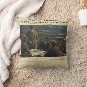 Coussin Terres de Katahdin données au Maine 3 mars 1931