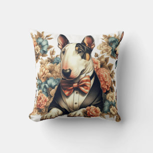 Coussin Terrier Floral Cute Retro