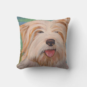 Coussin Terrier Portrait Cute Pet Chien Art