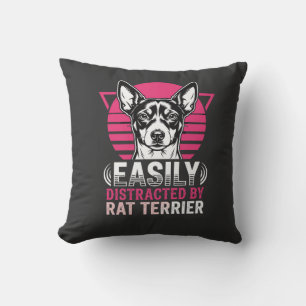 Coussin Térrier Rattus Facilement Distrait Chien Rétro