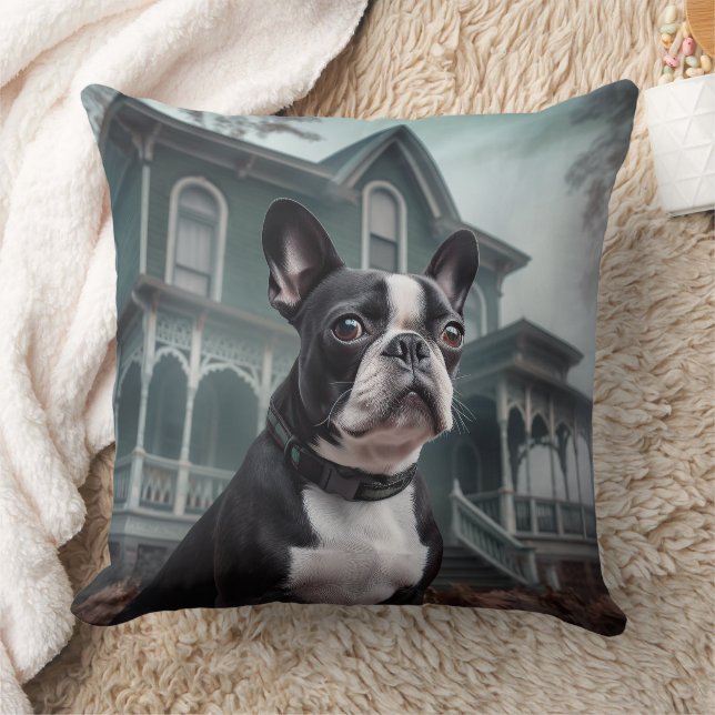 Coussin Terror Halloween Terrier de Boston (Couverture)