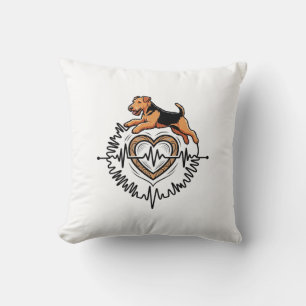 Coussin Tervueren Airedale Terrier Chien qui saute Ligne c
