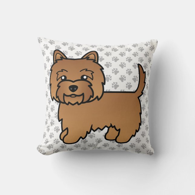 Coussin Tervueren Cairn Terrier Chien de Dessin Animé Mign (Recto)