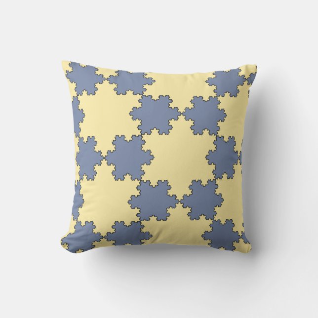 Coussin Tessellé Koch Snowflakes (Motif fractal) (Recto)