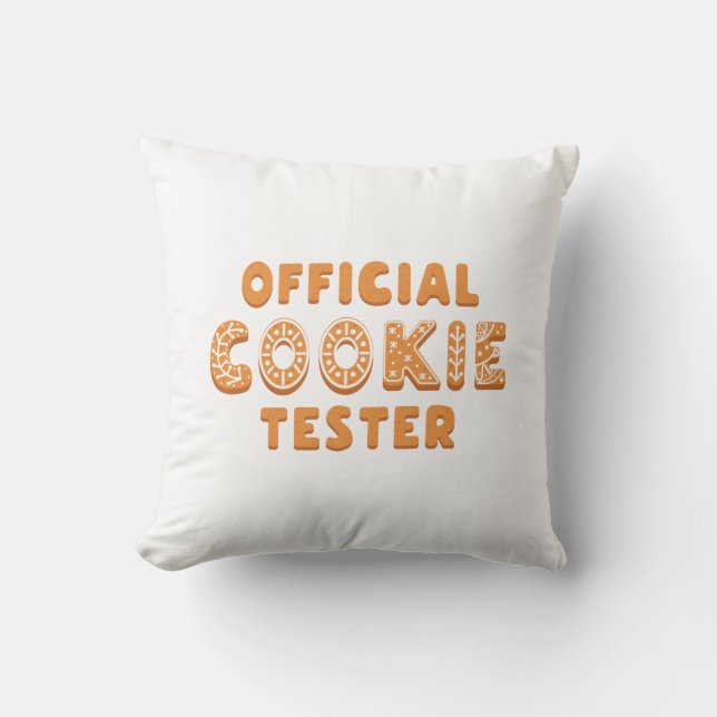 Coussin Testeur officiel de cookies (Recto)